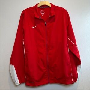 Nike Men's Red and White Windbreaker